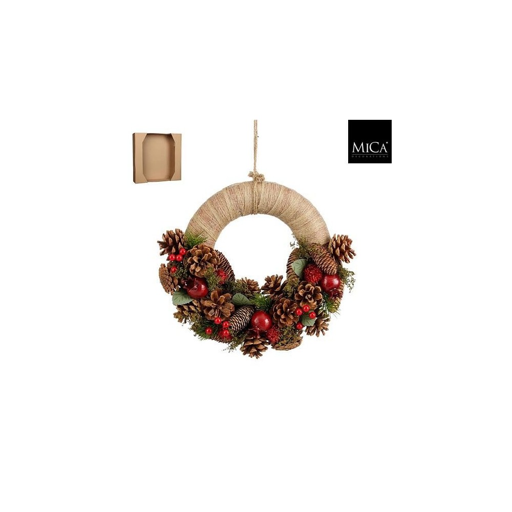 FUORIPORTA FIORI E SFERE MARRONE D.34 H.9